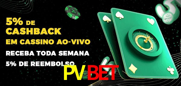 Promoções do cassino ao Vivo PVBET